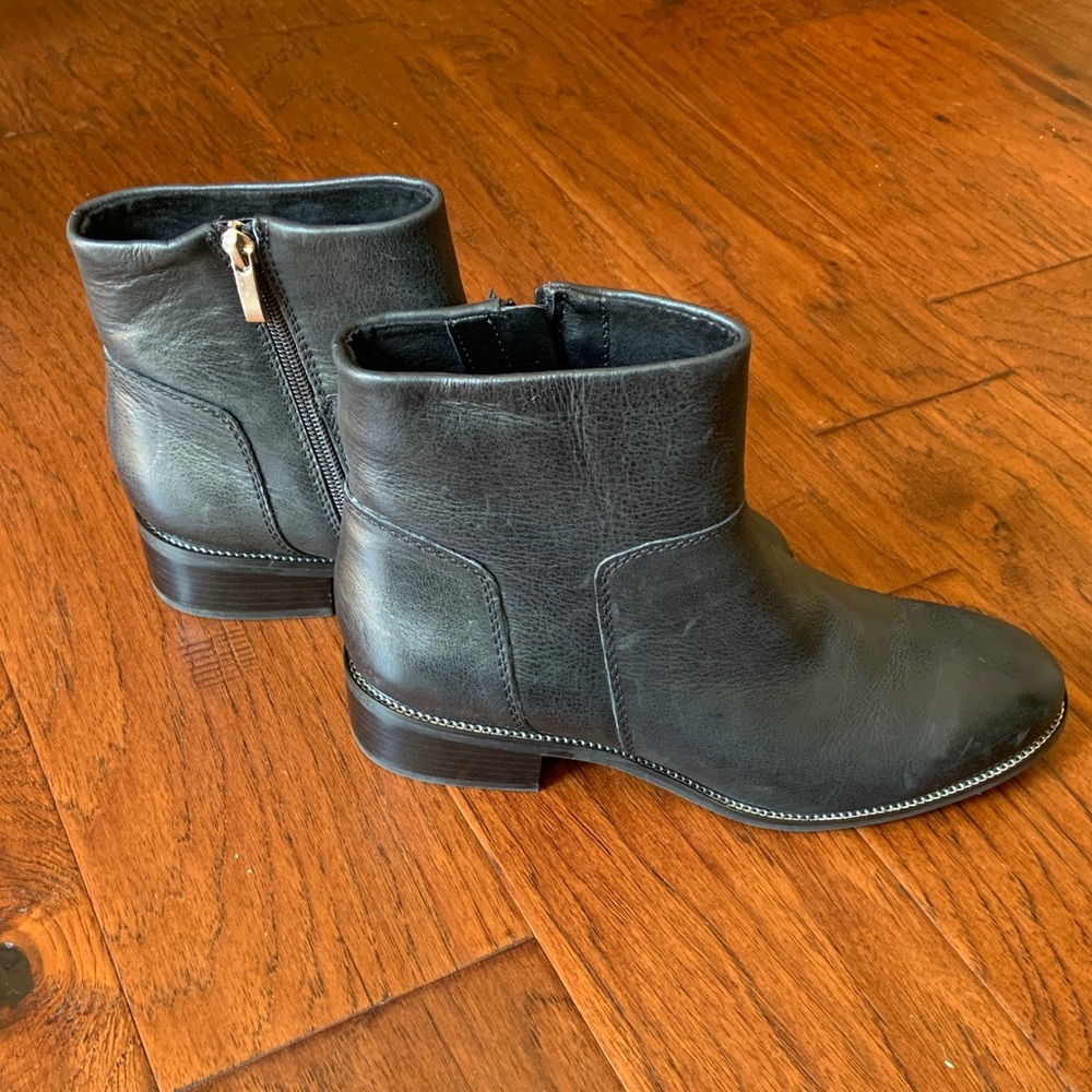 Franco Sarto black leather boots- NEW